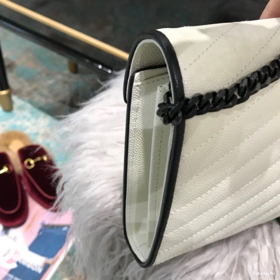 CHAIN MATELASSÉ CASSANDRE YSL WALLET 0815